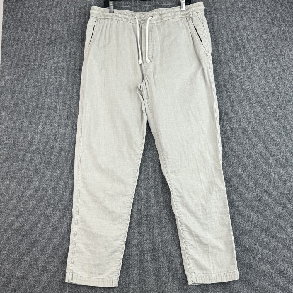 Marine Layer Saturday Beach Pants Mens XL Gray Slim Straight Drawstring 2025